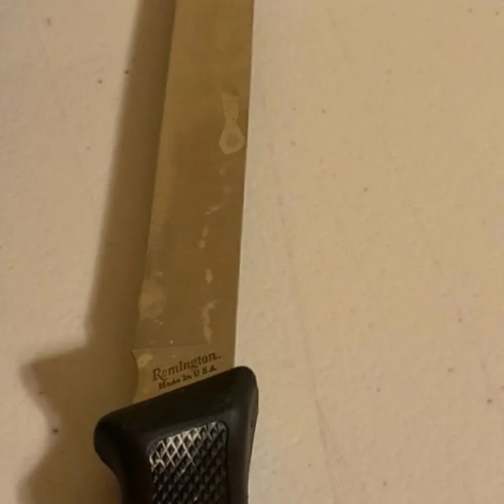 Remington Stren Fishing Filet Knife and Belt Holster 9” Blade Made in USA SHARP